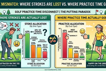 Where strokes are lost vs. where practice time goes